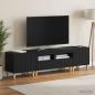 Preview: ARDEBO.de - 3-teiliges LED TV Regal ARNHEM 3 stk. Schwarz Holzwerkstoff