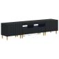 Preview: 3-teiliges LED TV Regal ARNHEM 3 stk. Schwarz Holzwerkstoff