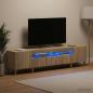 Preview: 3-teiliges LED TV Regal ARNHEM 3 stk. Sonoma-Eiche