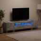 Preview: ARDEBO.de - 3-teiliges LED TV Regal ARNHEM 3 stk. Betongrau Holzwerkstoff