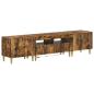 Preview: 3-teiliges LED TV Regal ARNHEM 3 stk. Raucheiche Holzwerkstoff