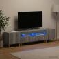 Preview: ARDEBO.de - 3-teiliges LED TV Regal ARNHEM 3 stk. Sonoma-Grau Holzwerkstoff