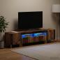 Preview: ARDEBO.de - 3-teiliges LED TV Regal ARNHEM 3 stk. Altholz Holzwerkstoff