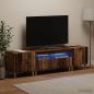 Preview: ARDEBO.de - 3-teiliges LED TV Regal ARNHEM 3 stk. Altholz Holzwerkstoff