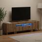 Preview: ARDEBO.de - 3-teiliges LED TV Regal ARNHEM 3 stk. Artisan-Eiche