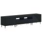 Preview: 3-teiliges LED TV Regal Schwarz Holzwerkstoff