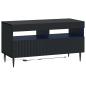 Preview: 3-teiliges LED TV Regal Schwarz Holzwerkstoff