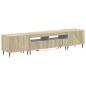 Preview: 3-teiliges LED TV Regal Sonoma-Eiche Holzwerkstoff