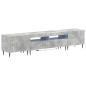 Preview: 3-teiliges LED TV Regal Betongrau Holzwerkstoff