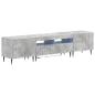 Preview: 3-teiliges LED TV Regal Betongrau Holzwerkstoff