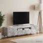 Preview: 3-teiliges LED TV Regal Betongrau Holzwerkstoff