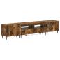 Preview: 3-teiliges LED TV Regal Raucheiche Holzwerkstoff
