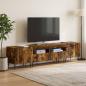 Preview: 3-teiliges LED TV Regal Raucheiche Holzwerkstoff