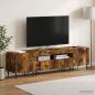 Preview: 3-teiliges LED TV Regal Raucheiche Holzwerkstoff
