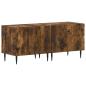 Preview: 3-teiliges LED TV Regal Raucheiche Holzwerkstoff