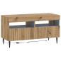 Preview: 3-teiliges LED TV Regal Artisan-Eiche Holzwerkstoff