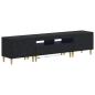 Preview: ARDEBO.de - 5-teiliges LED TV Schrank Schwarz Holzwerkstoff