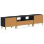 Preview: 5-teiliges LED TV Schrank Schwarz Holzwerkstoff