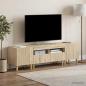 Preview: ARDEBO.de - 3-teiliges LED TV Regal DELFT Sonoma-Eiche Holzwerkstoff