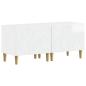 Preview: 3-teiliges LED TV Regal DELFT Hochglanz Weiß Holzwerkstoff
