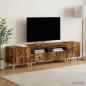 Preview: 3-teiliges LED TV Regal DELFT Raucheiche Holzwerkstoff