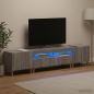 Preview: 3-teiliges LED TV Regal DELFT Sonoma-Grau Holzwerkstoff