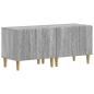Preview: 3-teiliges LED TV Regal DELFT Sonoma-Grau Holzwerkstoff