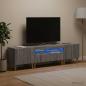 Preview: 3-teiliges LED TV Regal DELFT Sonoma-Grau Holzwerkstoff