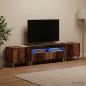 Preview: ARDEBO.de - 3-teiliges LED TV Regal DELFT Altholz Holzwerkstoff