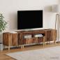 Preview: ARDEBO.de - 3-teiliges LED TV Regal DELFT Altholz Holzwerkstoff