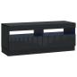 Preview: 5-teiliges LED TV Schrank Schwarz Holzwerkstoff