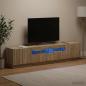 Preview: LED-TV-Schrank HOORN 3 stk. Sonoma-Eiche Holzwerkstoff