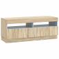 Preview: LED-TV-Schrank HOORN 3 stk. Sonoma-Eiche Holzwerkstoff