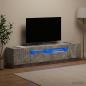 Preview: ARDEBO.de - LED-TV-Schrank HOORN 3 stk. Betongrau Holzwerkstoff