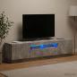 Preview: LED-TV-Schrank HOORN 3 stk. Betongrau Holzwerkstoff