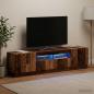 Preview: ARDEBO.de - LED-TV-Schrank HOORN 3 stk. Altholz Holzwerkstoff