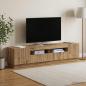 Preview: ARDEBO.de - LED-TV-Schrank HOORN 3 stk. Artisan-Eiche Holzwerkstoff