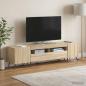 Preview: ARDEBO.de - LED-TV-Schrank BREDA 3 stk. Sonoma-Eiche Holzwerkstoff