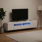 Preview: 3-teiliges LED TV Regal BREDA 3 stk. Hochglanz Weiß