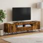 Preview: ARDEBO.de - 3-teiliges LED TV Regal BREDA 3 stk. Raucheiche Holzwerkstoff