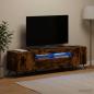 Preview: 3-teiliges LED TV Regal BREDA 3 stk. Raucheiche Holzwerkstoff