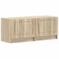 Preview: LED-TV-Schrank UTRECHT 3 stk. Sonoma-Eiche Holzwerkstoff
