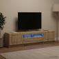Preview: ARDEBO.de - LED-TV-Schrank UTRECHT 3 stk. Sonoma-Eiche Holzwerkstoff