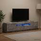 Preview: ARDEBO.de - LED-TV-Schrank UTRECHT 3 stk. Betongrau Holzwerkstoff