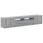 Preview: LED-TV-Schrank UTRECHT 3 stk. Sonoma-Grau Holzwerkstoff