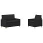 Preview: Sofa Set 2 stk. Schwarz Stoff