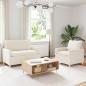 Preview: ARDEBO.de - Sofa Set 2 stk. Creme Stoff