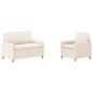 Preview: Sofa Set 2 stk. Creme Stoff