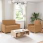 Preview: ARDEBO.de - Sofa Set 2 stk. Beige Stoff