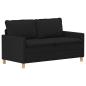 Preview: Sofa Set 2 stk. 3-Sitzer Schwarz Stoff